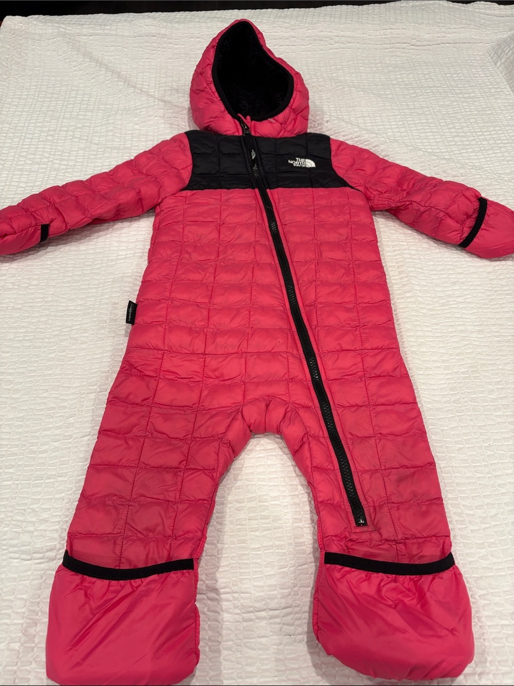 The North Face Insulated Kids One-Piece Snow Suit with Hood
Size 18-24 months